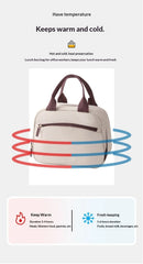 Sac isolé à la mode, sac à déjeuner, sac à Bento, porte une boîte à déjeuner pour travailler ou l'école, sac à main, sac isolé en aluminium épais