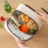 Sac isolé à la mode, sac à déjeuner, sac à Bento, porte une boîte à déjeuner pour travailler ou l'école, sac à main, sac isolé en aluminium épais