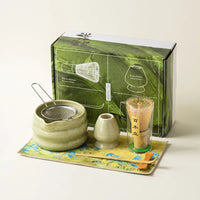 Coffret cadeau - Ensemble Matcha japonais, bol Matcha, outil de pointe de thé, support à moustaches Matcha, 4/7 pièces