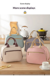 Sac isolé à la mode, sac à déjeuner, sac à Bento, porte une boîte à déjeuner pour travailler ou l'école, sac à main, sac isolé en aluminium épais