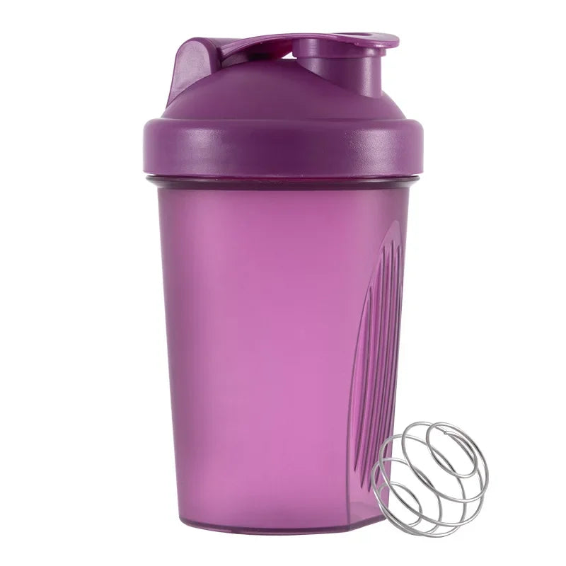 Bouteilles Shaker de 400ML, mélangeur de poudre de protéines, tasses d'eau de Sport, Fitness, salle de sport, tasse de boisson en plastique Portable pour l'extérieur