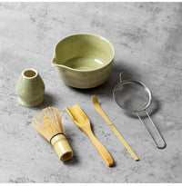 Coffret cadeau - Ensemble de cérémonie du thé japonais Matcha 4/5/6/7 pièces, bol en céramique Chawan, fouet en bambou et cuillère à thé, kit d'outils Matcha pour les amateurs de thé