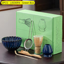 Coffret cadeau - Ensemble de cérémonie du thé japonais Matcha 4/5/6/7 pièces, bol en céramique Chawan, fouet en bambou et cuillère à thé, kit d'outils Matcha pour les amateurs de thé
