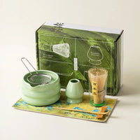 Coffret cadeau - Ensemble Matcha japonais, bol Matcha, outil de pointe de thé, support à moustaches Matcha, 4/7 pièces