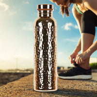 Bouteille d'eau en cuivre isolée anti-fuite, tasse Portable étanche de 800ml pour salle de sport, Camping, voyage, travail d'hydratation