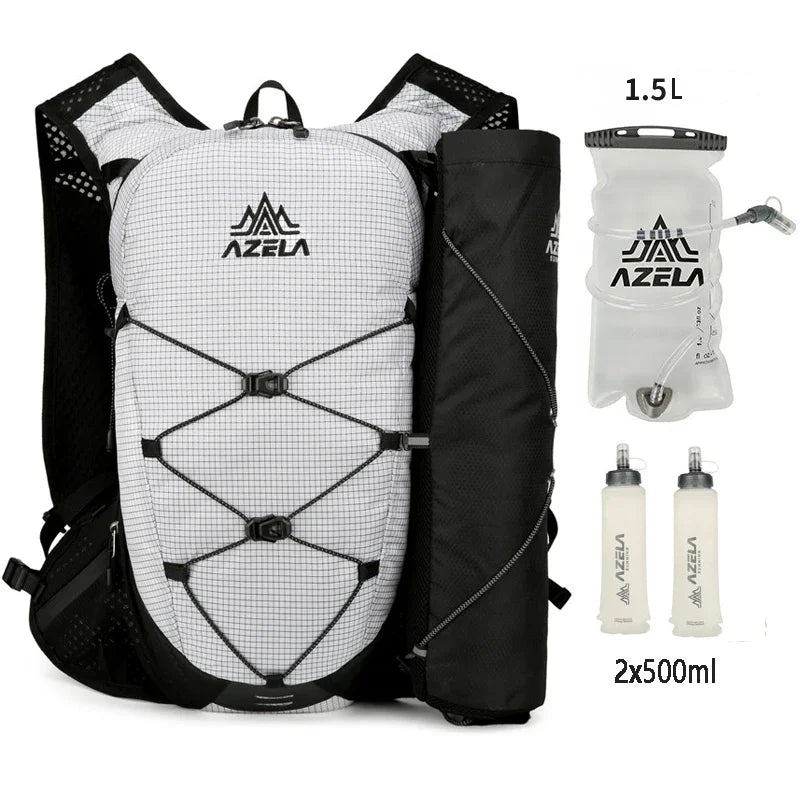 Sac de running trail 2.5 L ultra-léger avec gilet d'hydratation respirant – Compatible poche à eau 1,5 L et gourdes souples 500 ml – Sac de course à pied, trail, marathon, randonnée, jogging et vélo