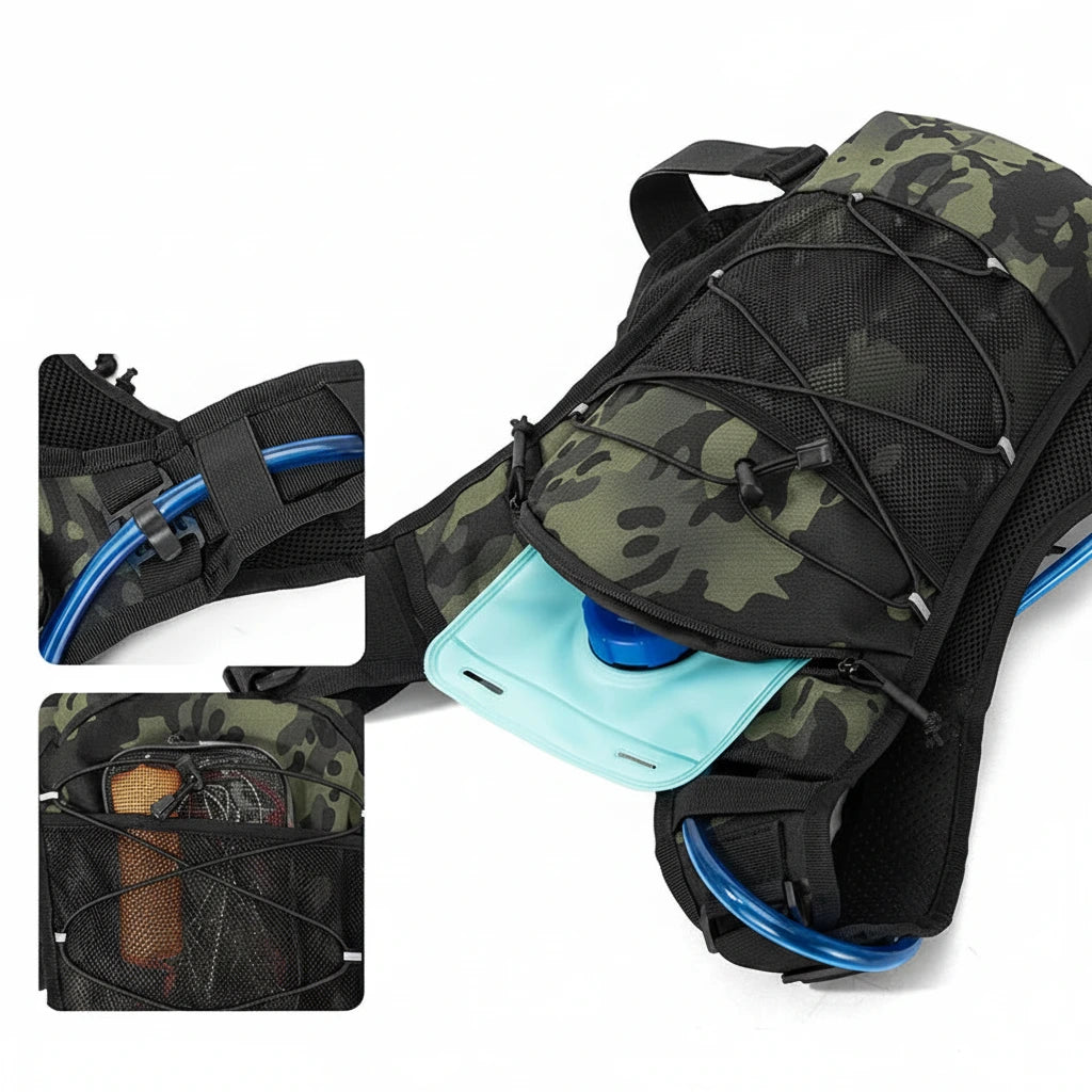 Sac à dos d’hydratation running 2L avec poche à eau souple – Course, Trail & Marathon0