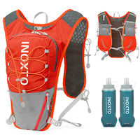 Gilet de course pour femmes et hommes, sangles de poitrine réglables, gilet d'hydratation de course avec flacon souple de 500ml, réfléchissant léger et respirant