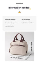 Sac isolé à la mode, sac à déjeuner, sac à Bento, porte une boîte à déjeuner pour travailler ou l'école, sac à main, sac isolé en aluminium épais
