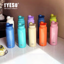 Bouteille isotherme TYESO pour voiture, gourde isolée, gobelet à eau pour les sports de plein air, les voyages, flacons sous vide, tasse thermique en acier inoxydable