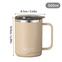 Gourde Thermos 500 ml avec Poignée – Café, Thé & Matcha | Idée Cadeau Homme Noël & Anniversaire