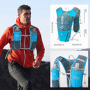 Gilet de course pour femmes et hommes, sangles de poitrine réglables, gilet d'hydratation de course avec flacon souple de 500ml, réfléchissant léger et respirant