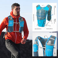Gilet de course pour femmes et hommes, sangles de poitrine réglables, gilet d'hydratation de course avec flacon souple de 500ml, réfléchissant léger et respirant