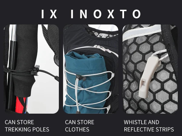 Gilet de course pour femmes et hommes, sangles de poitrine réglables, gilet d'hydratation de course avec flacon souple de 500ml, réfléchissant léger et respirant