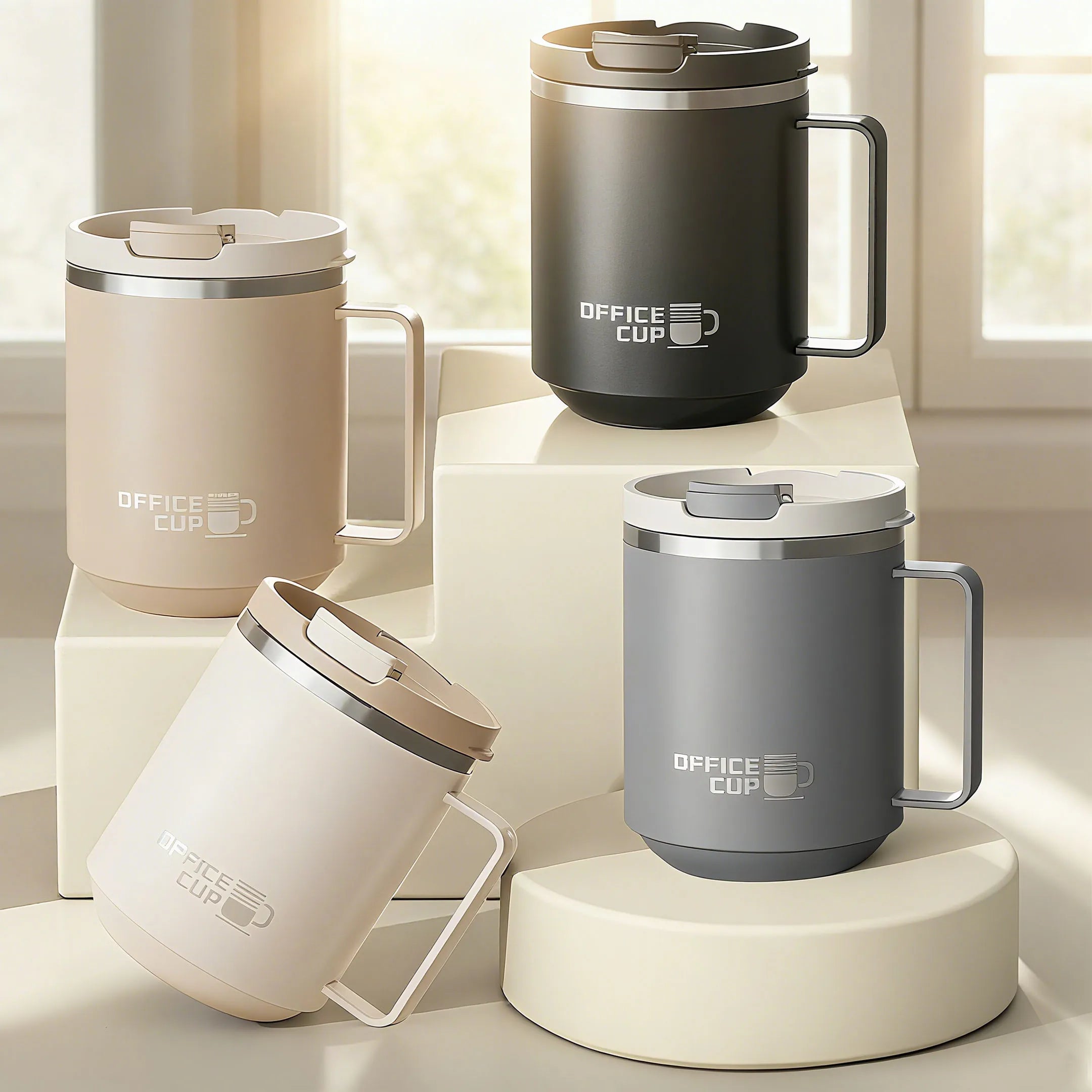 Gourde Thermos 500 ml avec Poignée – Café, Thé & Matcha | Idée Cadeau Homme Noël & Anniversaire