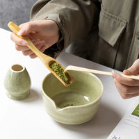 Coffret cadeau - Ensemble de cérémonie du thé japonais Matcha 4/5/6/7 pièces, bol en céramique Chawan, fouet en bambou et cuillère à thé, kit d'outils Matcha pour les amateurs de thé