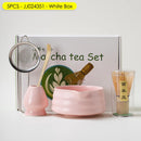 Coffret cadeau - Ensemble de cérémonie du thé japonais Matcha 4/5/6/7 pièces, bol en céramique Chawan, fouet en bambou et cuillère à thé, kit d'outils Matcha pour les amateurs de thé