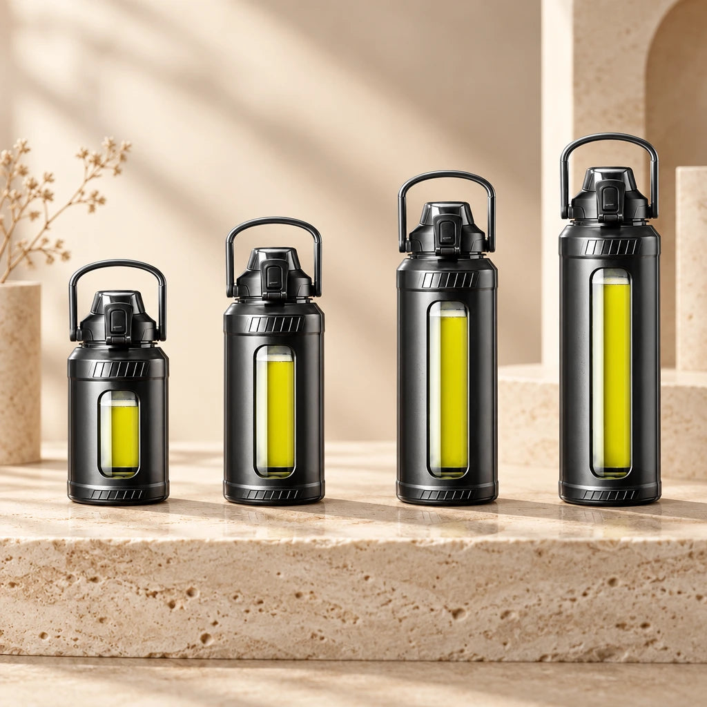 Gourde en verre borosilicate NASH – 800 ml à 2 L