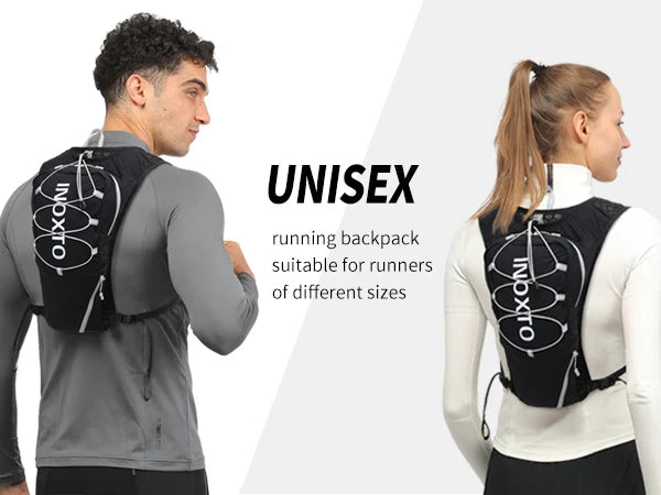 Gilet de course pour femmes et hommes, sangles de poitrine réglables, gilet d'hydratation de course avec flacon souple de 500ml, réfléchissant léger et respirant
