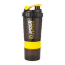 Bouteille de protéines SPIDER 500ml, Shaker de poudre avec récipient de stockage de poudre, grande bouteille d'eau avec boule d'agitation en fil