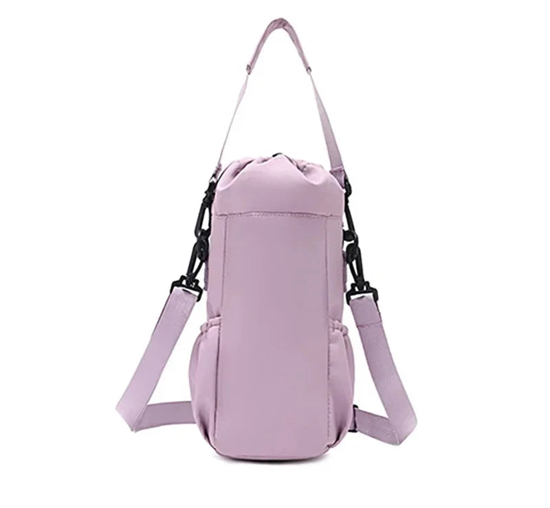 Sac de bouteille d'eau Portable avec sangle réglable, tasses thermiques, housse de protection isolée, poche pour téléphone, sac de voyage pour Sports de plein air