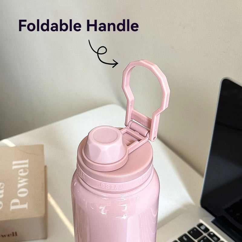 Bouteille isotherme TYESO pour voiture, gourde isolée, gobelet à eau pour les sports de plein air, les voyages, flacons sous vide, tasse thermique en acier inoxydable