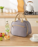 Sac isolé à la mode, sac à déjeuner, sac à Bento, porte une boîte à déjeuner pour travailler ou l'école, sac à main, sac isolé en aluminium épais