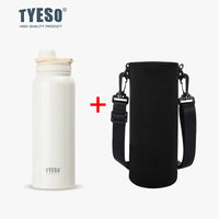 Bouteille isotherme TYESO pour voiture, gourde isolée, gobelet à eau pour les sports de plein air, les voyages, flacons sous vide, tasse thermique en acier inoxydable