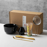 Coffret cadeau - Ensemble de cérémonie du thé japonais Matcha 4/5/6/7 pièces, bol en céramique Chawan, fouet en bambou et cuillère à thé, kit d'outils Matcha pour les amateurs de thé