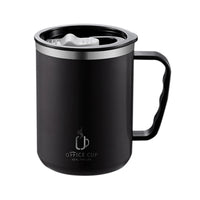 Tasse thermos 400 ml en acier inoxydable double paroi avec poignée et couvercle