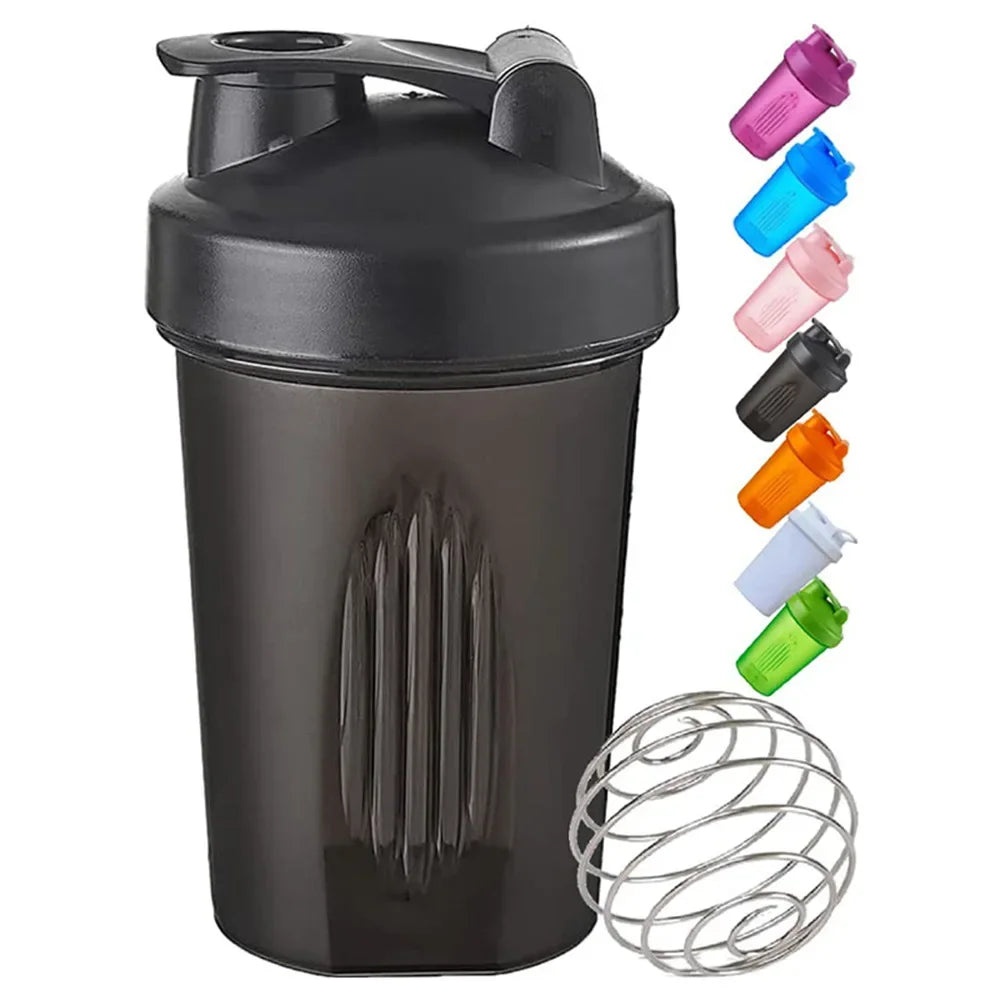Bouteilles Shaker de 400ML, mélangeur de poudre de protéines, tasses d'eau de Sport, Fitness, salle de sport, tasse de boisson en plastique Portable pour l'extérieur