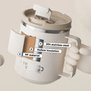 Tasse thermos 400 ml en acier inoxydable double paroi avec poignée et couvercle