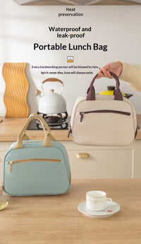 Sac isolé à la mode, sac à déjeuner, sac à Bento, porte une boîte à déjeuner pour travailler ou l'école, sac à main, sac isolé en aluminium épais