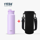 Bouteille isotherme TYESO pour voiture, gourde isolée, gobelet à eau pour les sports de plein air, les voyages, flacons sous vide, tasse thermique en acier inoxydable