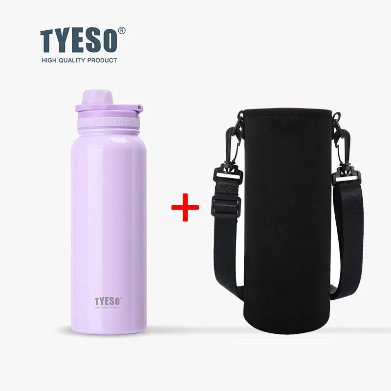 Bouteille isotherme TYESO pour voiture, gourde isolée, gobelet à eau pour les sports de plein air, les voyages, flacons sous vide, tasse thermique en acier inoxydable