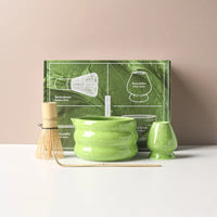 Coffret cadeau - Ensemble Matcha japonais, bol Matcha, outil de pointe de thé, support à moustaches Matcha, 4/7 pièces