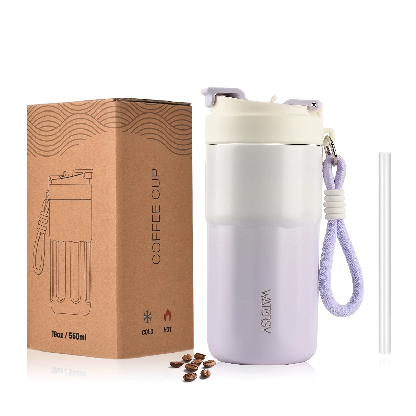 Gourde Ava inox 500 ml utilisée pour garder le café ou le thé chaud 12 heure