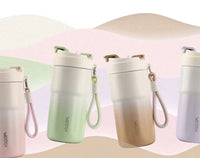 Gourde isotherme Ava en inox 18/8 couleur rose poudré, 500 ml, étanche et sans BPA
