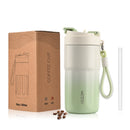 Gourde Ava inox 500 ml tenue en main, format compact et ergonomique pour le quotidien