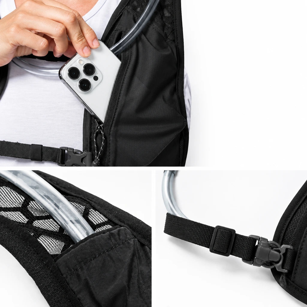 Gilet hydratation ELVO – vue produit 3 – Nova Gourde
