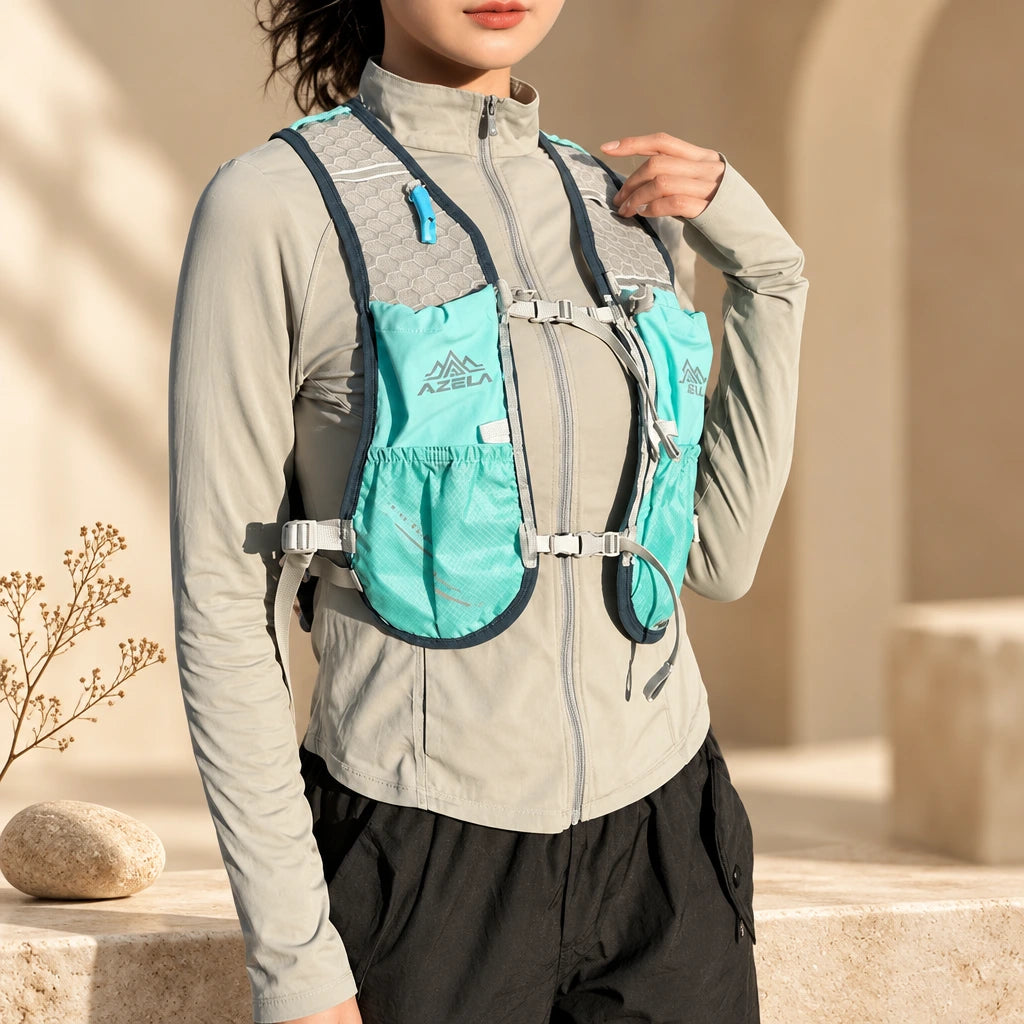 Gilet hydratation trail TYRA – vue produit 23 – Nova Gourde