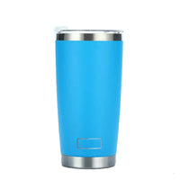Gobelet isotherme inox PULI 600 ml — bleu vif sur fond blanc.