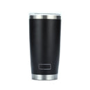 Gobelet isotherme inox PULI 600 ml — noir sur fond blanc.