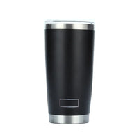 Gobelet isotherme inox PULI 600 ml — noir sur fond blanc.