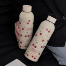 Détail du bouchon étanche de la gourde Cery isotherme 500 ml beige.