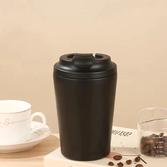 Gourde Eli 350 ml noire, élégante, étanche et écologique pour usage quotidien