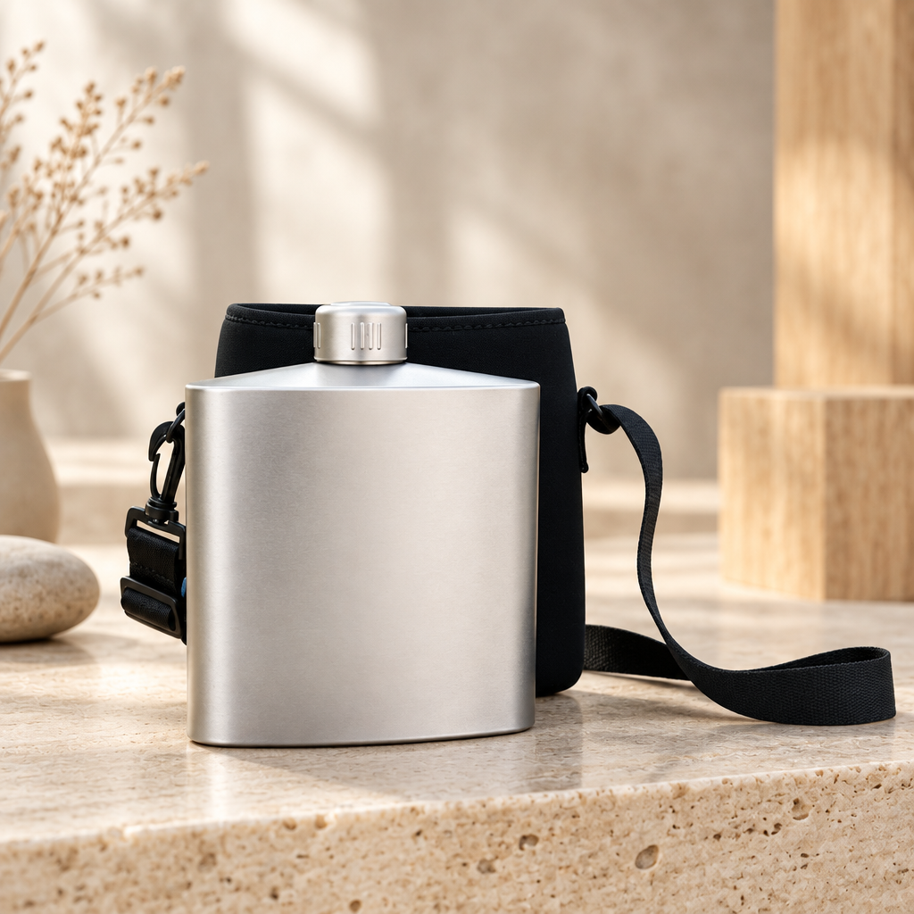 Gourde en titane JUNE – 1,4 L pour randonnée et bivouac