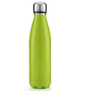 Gourde inox isotherme SILO — verte avec bouchon argenté.