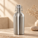 Gourde inox KUMO 2 L — vue de face sur une table en pierre.