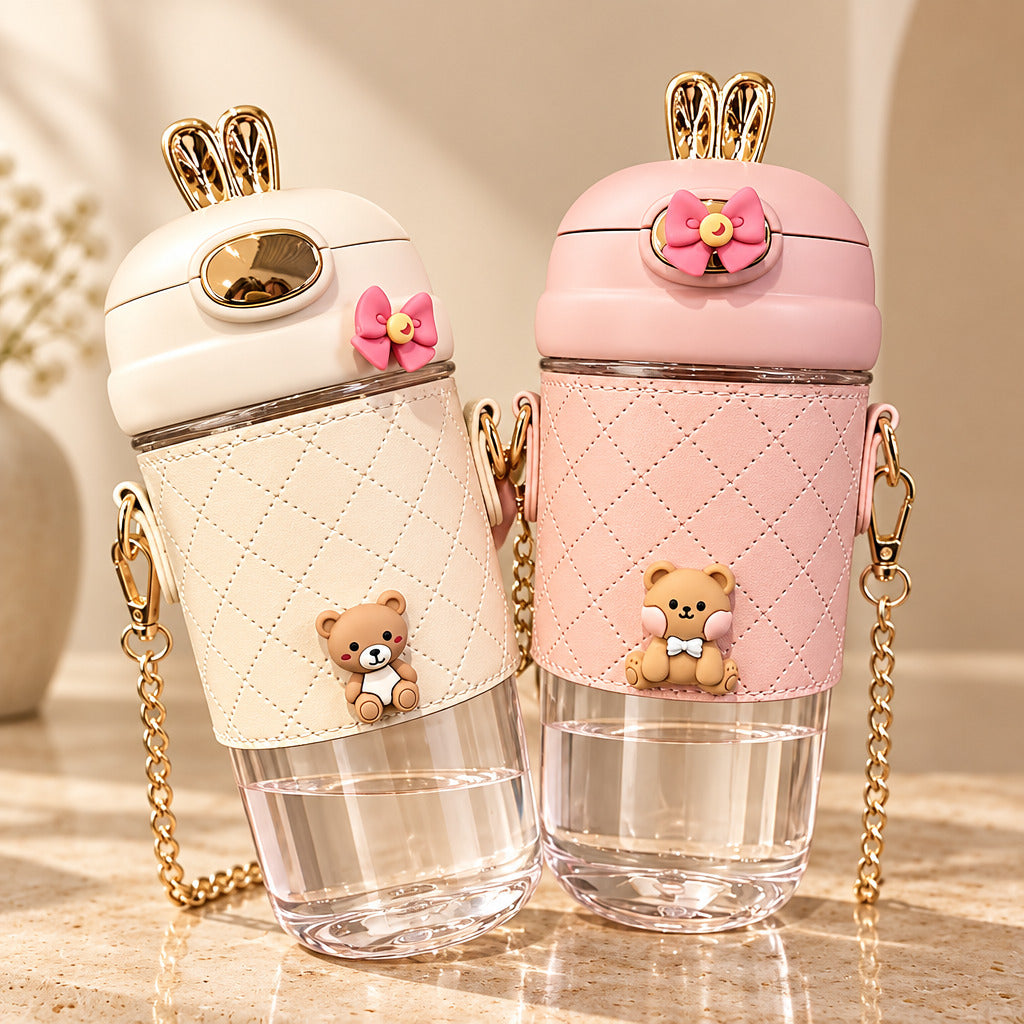 Gourde avec paille LAPI – 580 ml, design lapin